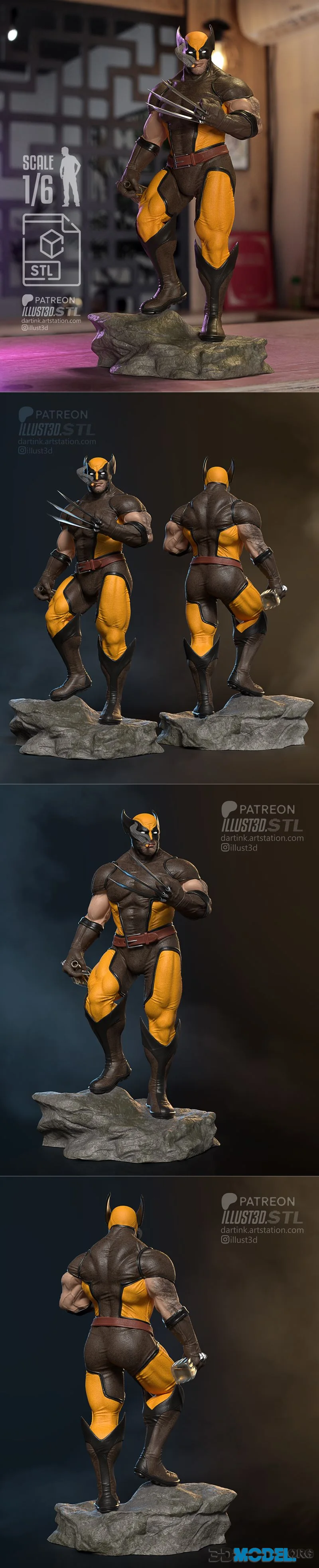 illust3d - Wolverine – Printable
