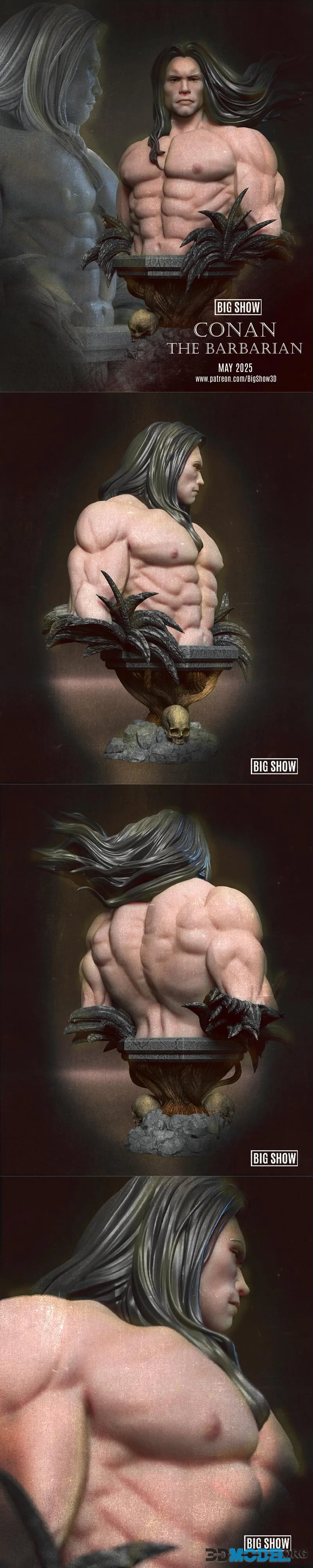 Big Show - Conan Bust – Printable