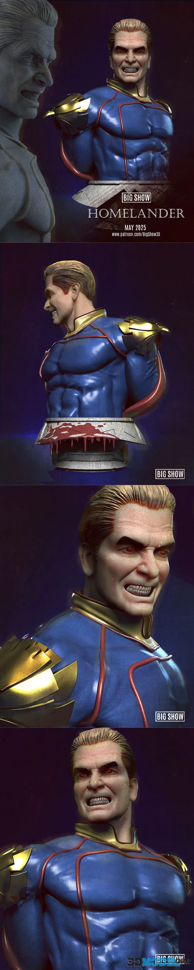Big Show - Homelander Bust – Printable