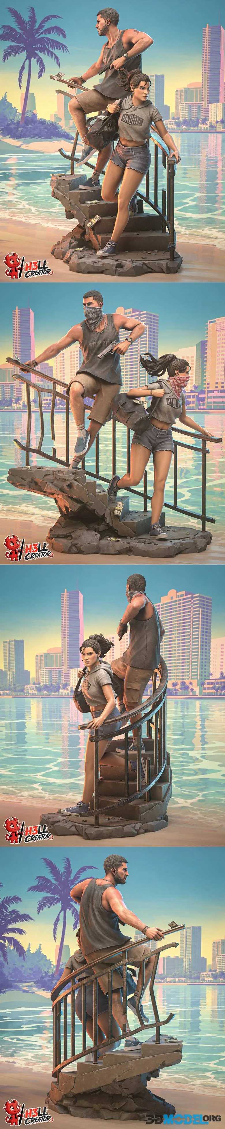 h3LL creator - Jason & Lucia - GTA VI – Printable