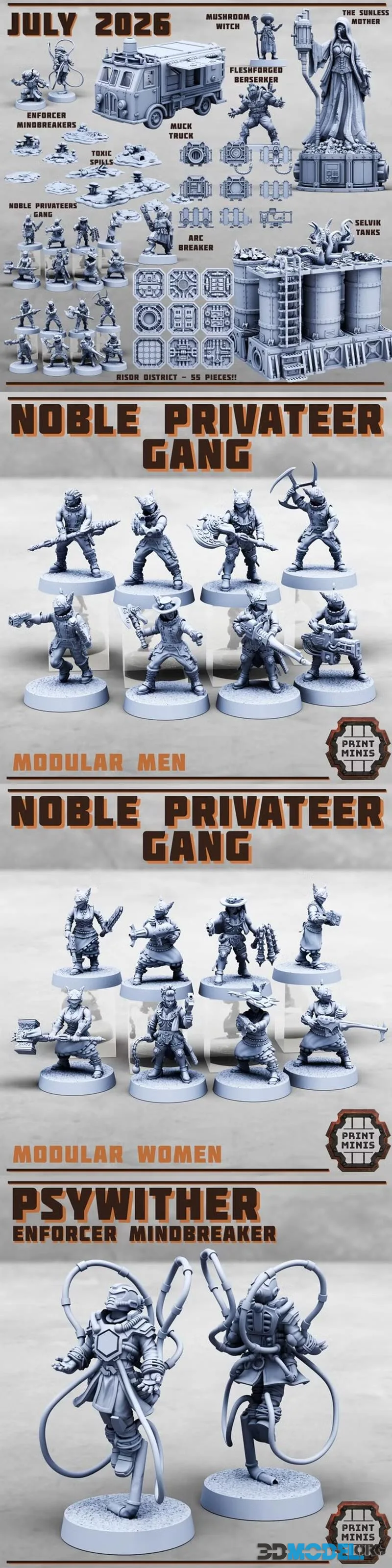 Print Minis July 2026 – Printable