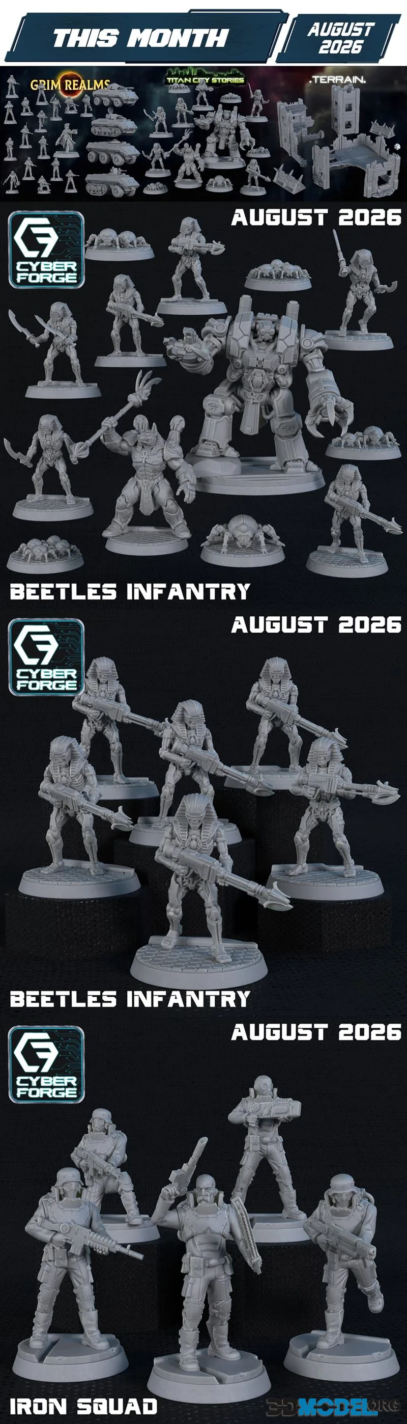 Cyber Forge Miniatures August 2026 – Printable
