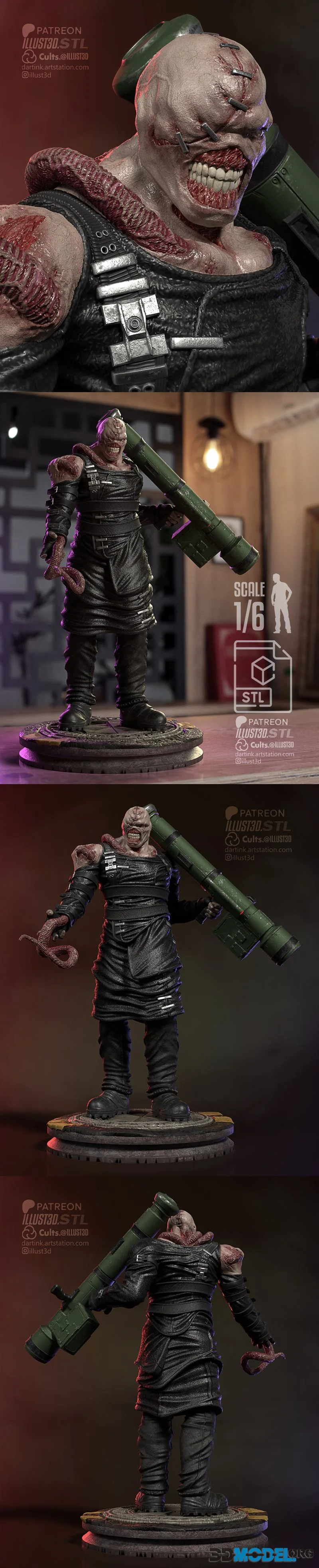 illust3d - Nemesis RE3 Fanart – Printable