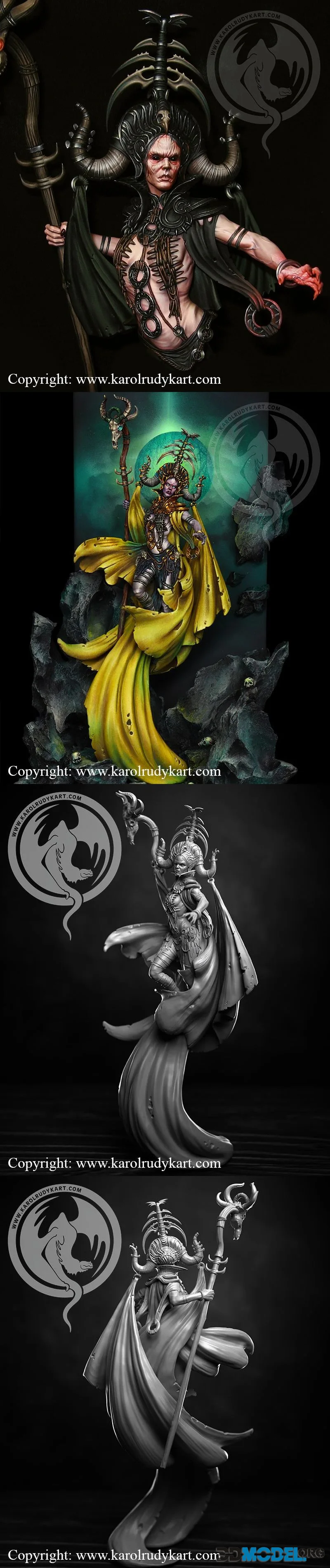 Karol Rudyk Art - Uriella the necromancer – Printable