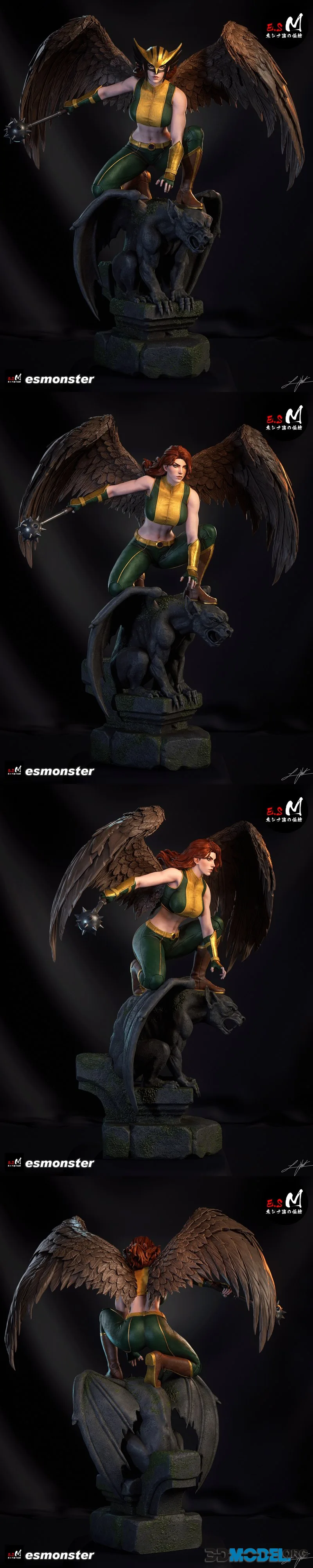 E.S Monster - Hawkgirl – Printable