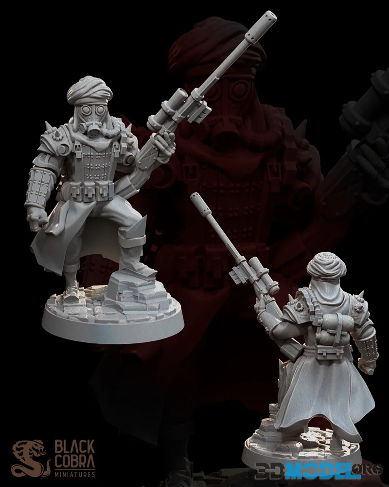 BlackCobraMiniatures - Iron Trenchers Elite Sniper August 2026 – Printable