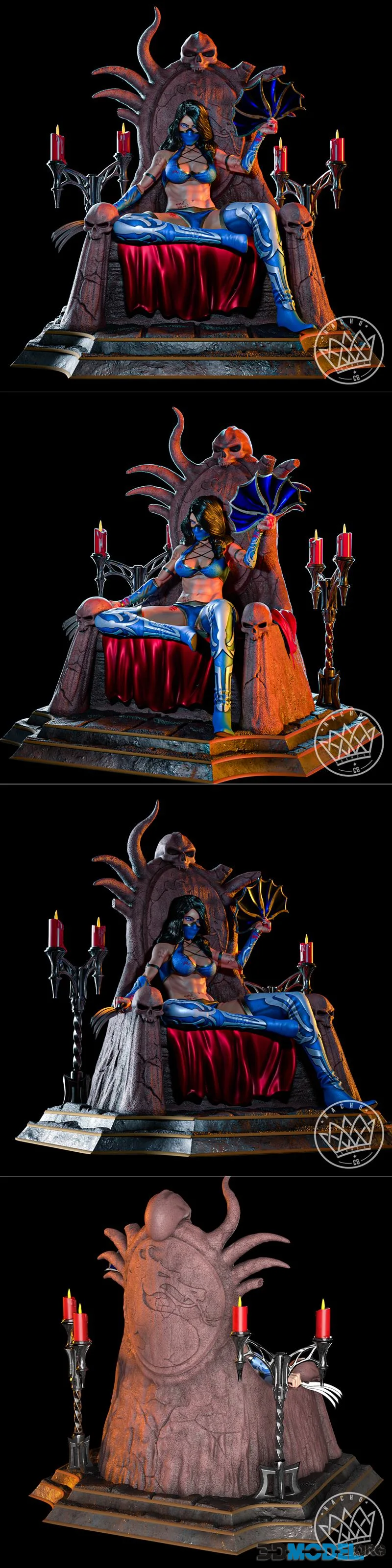 Nacho CG - Fan Art - Kitana from MK Statue – Printable
