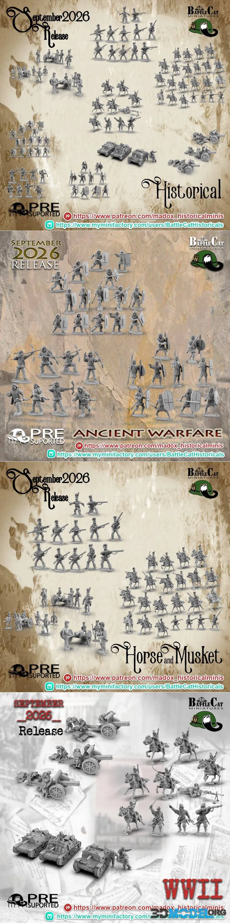 Madox Historical miniatures September 2026 – Printable