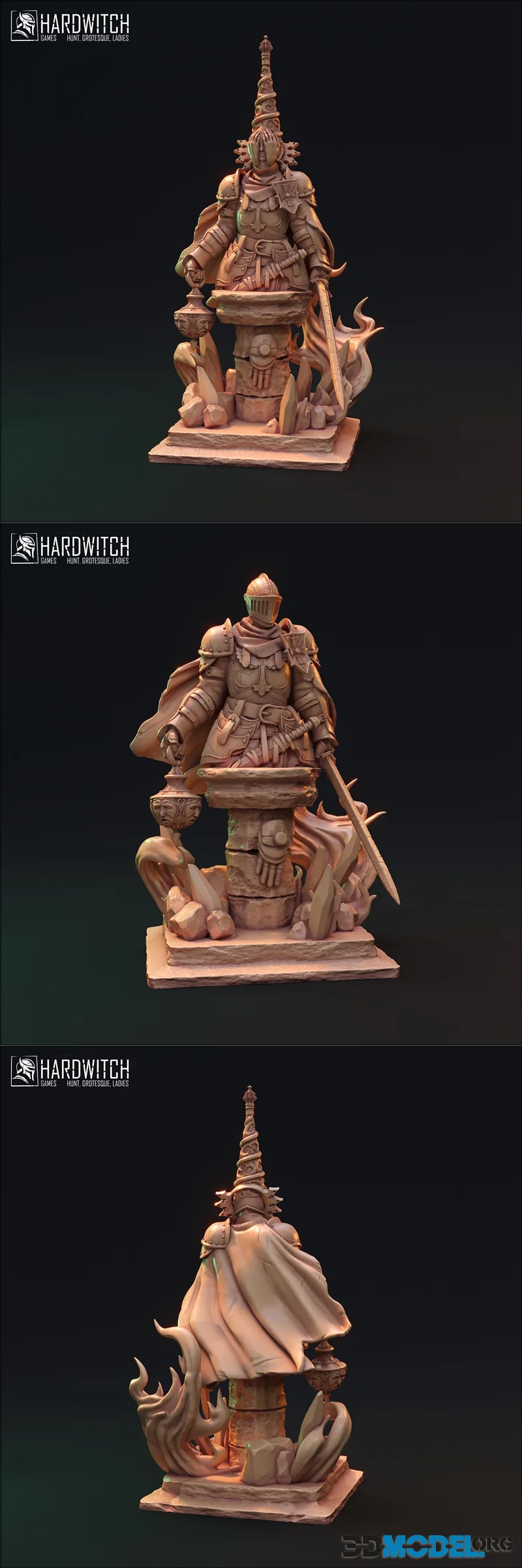 HardWitch Games - Gallat Morningstar bust – Printable