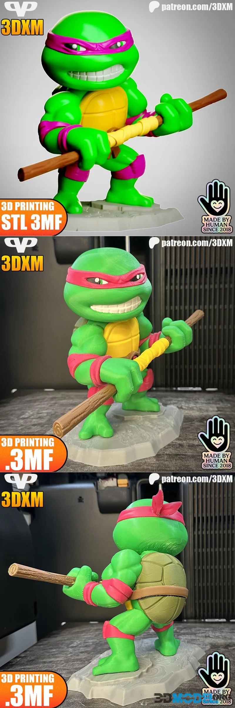 3DXM - TMNT Donatello Chibi – Printable