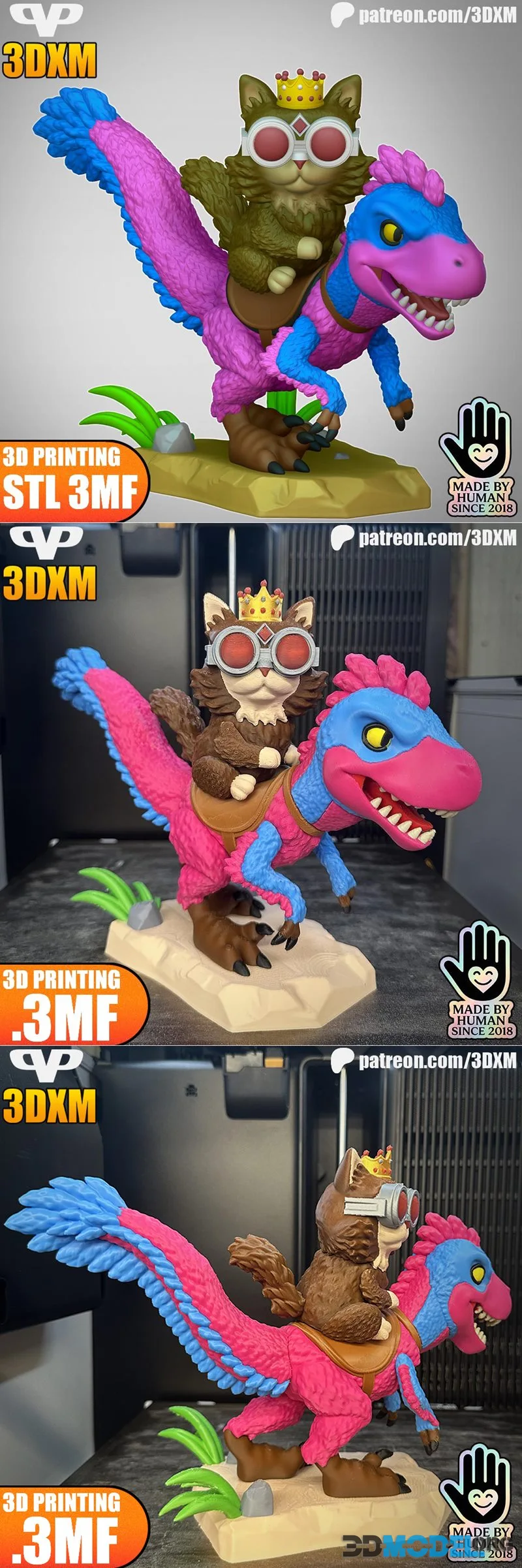 3DXM - Princess Donuts and Mongo Chibi – Printable