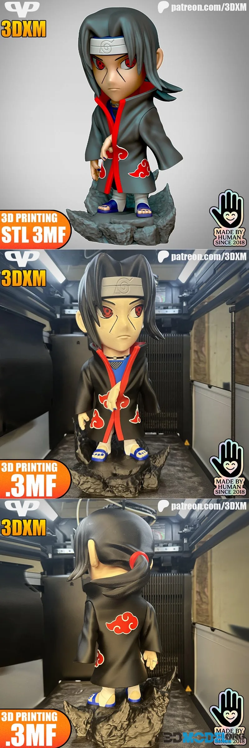 3DXM - Itachi Uchiha Chibi – Printable