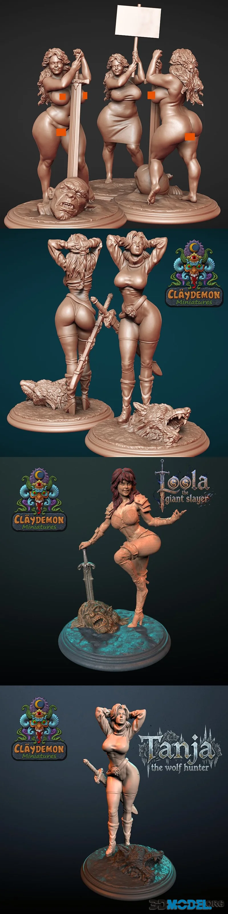 Claydemon Miniatures November 2025 – Printable