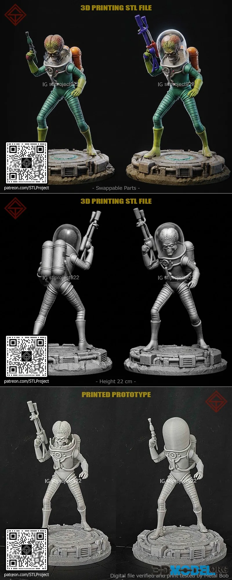 STL Project - Martian (Mars Attacks) – Printable