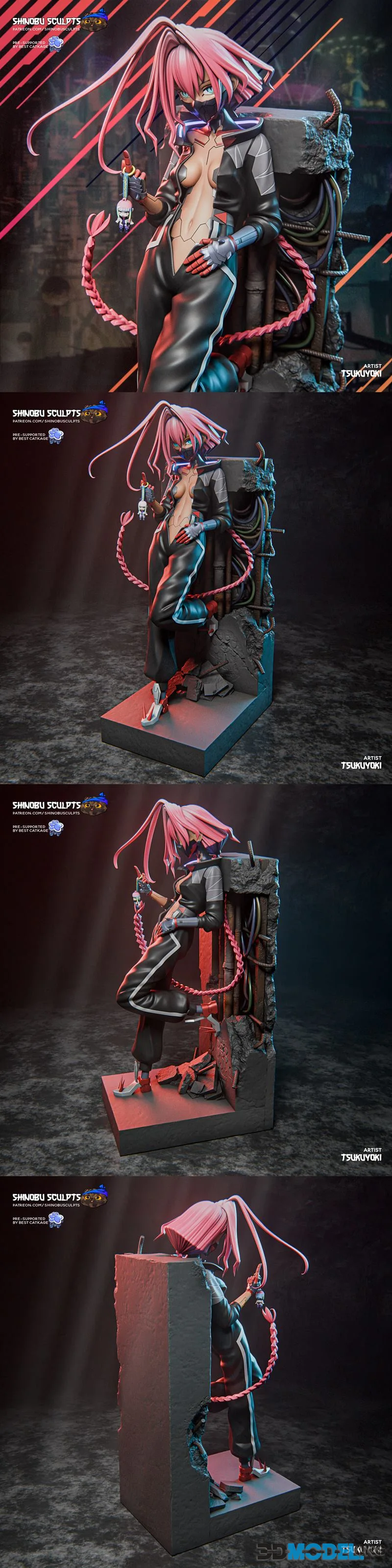 Shinobu Sculpts - Cyberpunk Edgerunners - Talia Yang – Printable