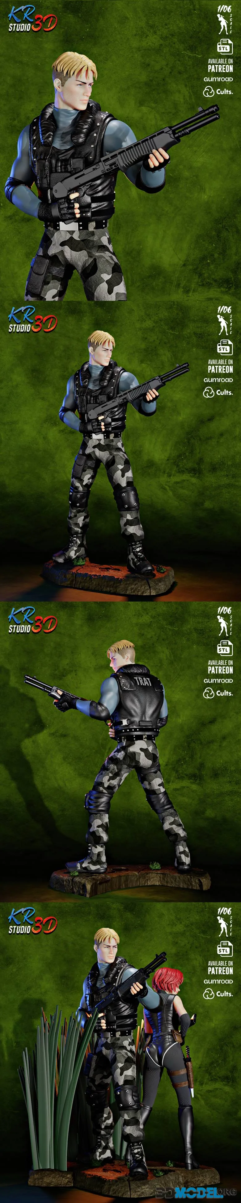 KR3D Studio - Dylan - Dino Crisis 2 – Printable