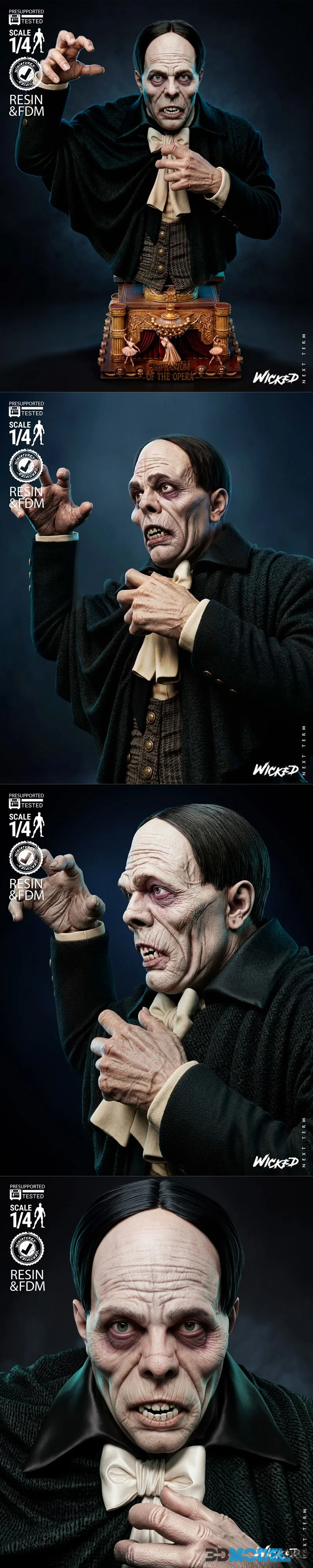 Wicked - Phantom Of the Opera Bust Portrait – Printable