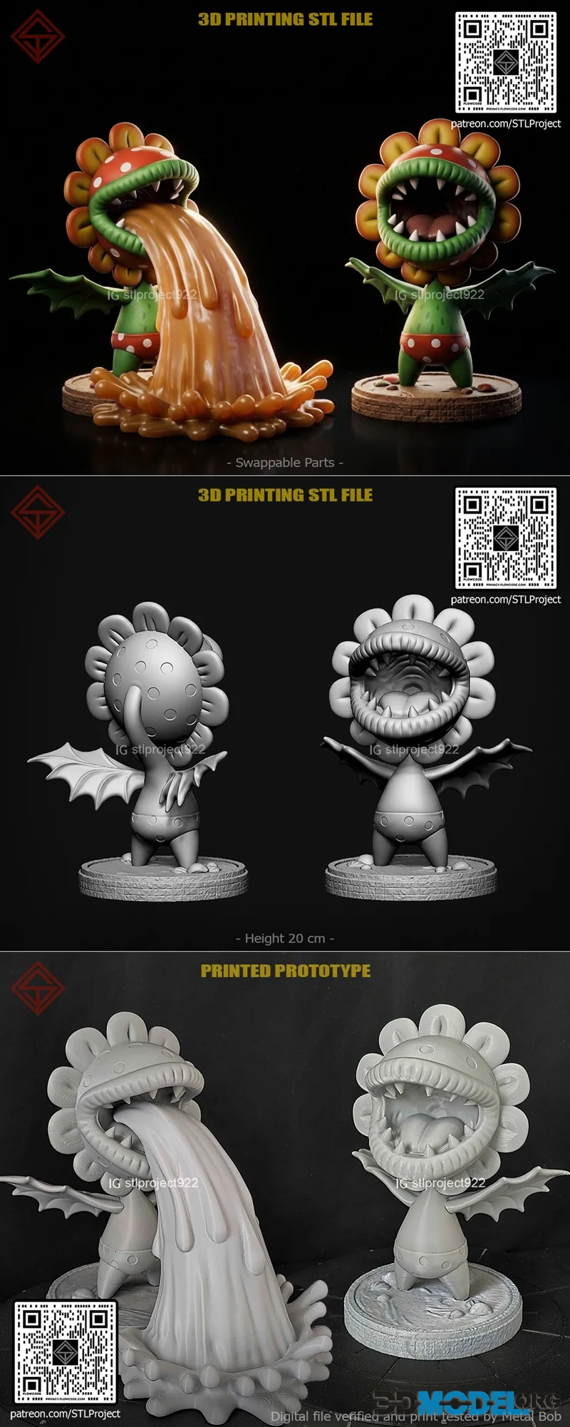 STL Project - Petey Piranha – Printable
