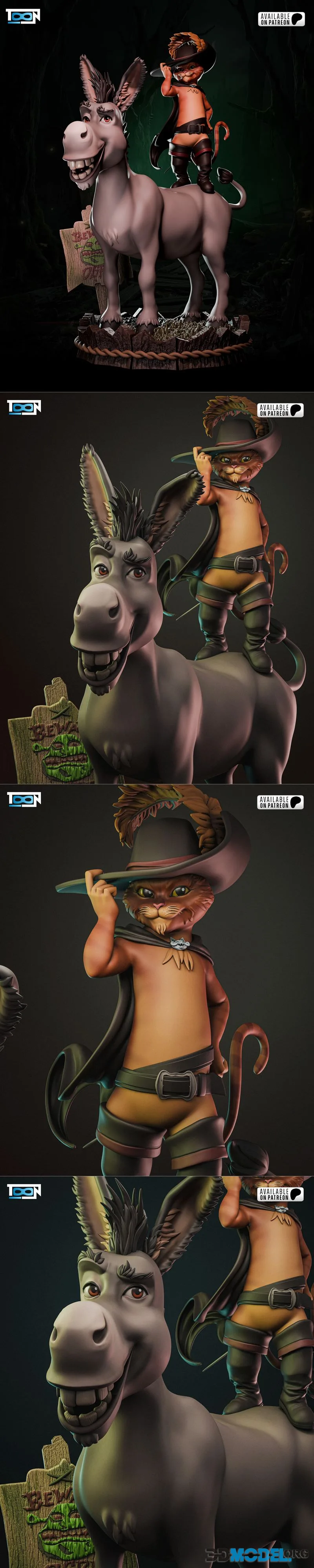 Toon Studios - Puss in Boots and Donkey – Printable
