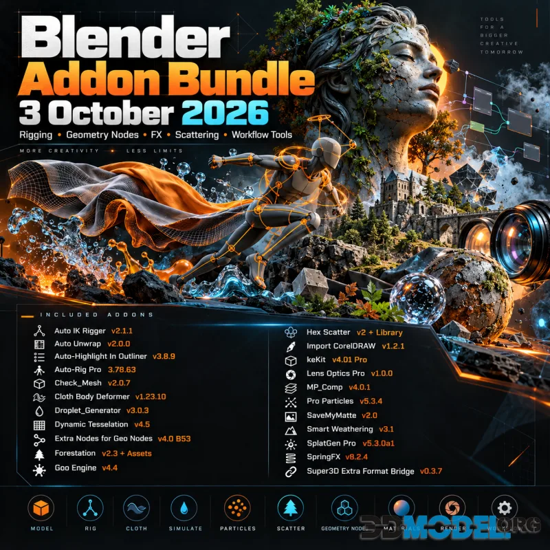 Blender Addon Bundle 3 October 2026