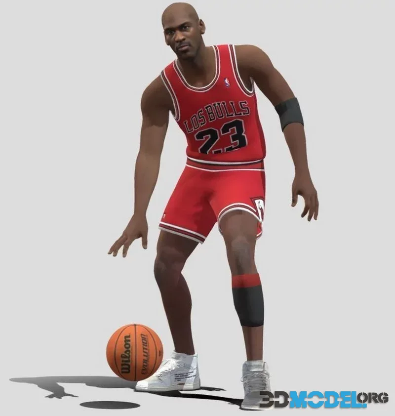 Michael Jordan NBA legend low-poly