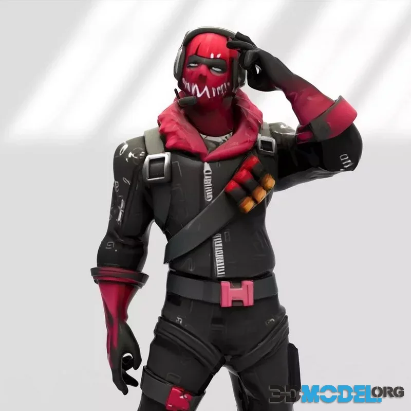 Raptor skin from Fortnite (PBR)